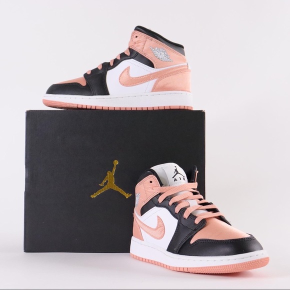 Nike Air Jordan 1 Mid Light Madder GS - Picture 7 of 7